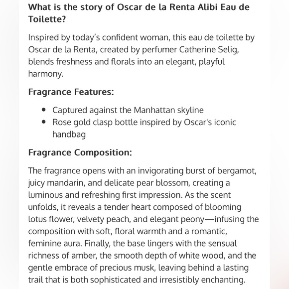 Oscar de la Renta Alibi Eau de Toilette 50ml - Picture 7 of 7